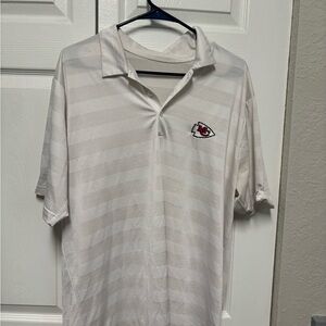 NFL White Polo Shirt with Subtle Logo